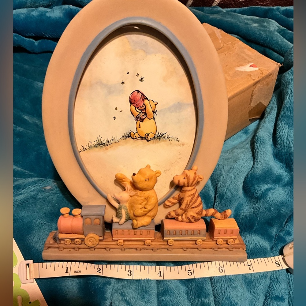 DISNEY 1990 CHARPENTE VINTAGE WINNIE THE POOH TIGGER PIGLET TRAIN  PICTURE FRAME - Picture 7 of 14
